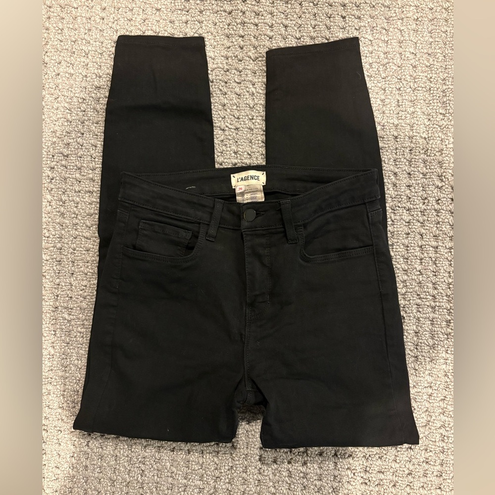 L'AGENCE Women's Margot Black Skinny Jeans